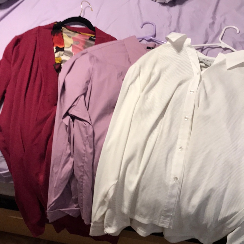 NWT set of 3 shirts, 1 with sweater. All 3 plus size 30/32